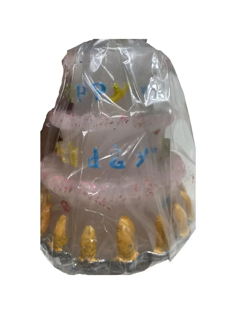 Happy Birthday , Cake Shaped Candles: Vintage 6pc Set for Celebrations! VTG